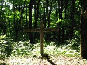 Grave site marker on Mt Roderick