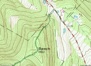 Topo map of Beech Hill