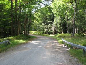 Denning Rd - pavement to dirt road