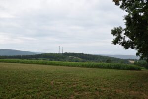 View from field near Sand Pit Road