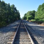 Railroad crossing south of Webbs Crossing Road (CR 66).