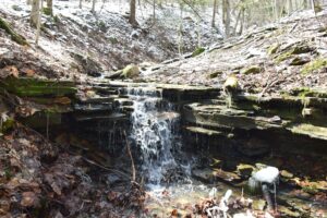 A small waterfall between Delude Hill Rd and Fox Hill Rd